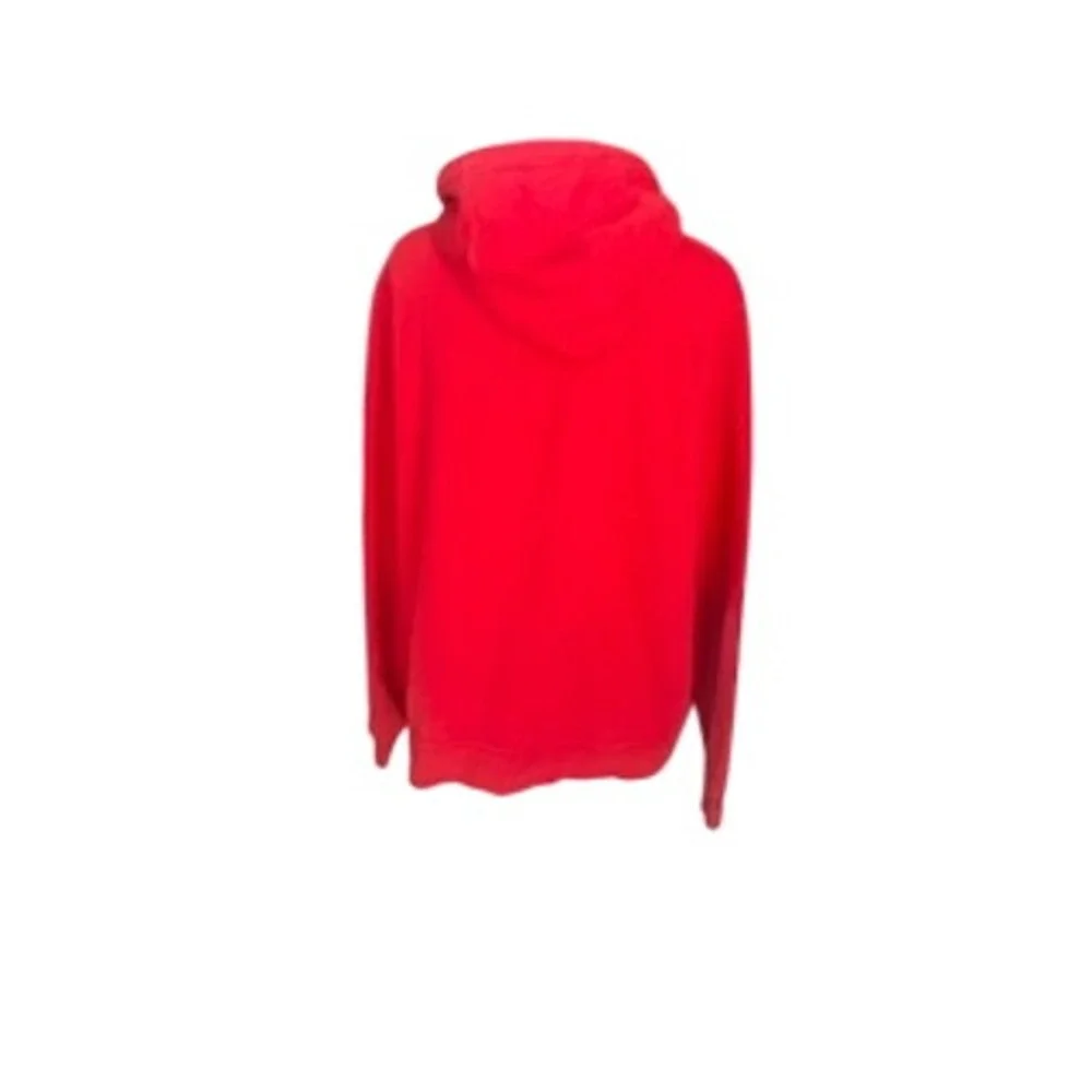 Nike Mens Full Zip Hoodie Red Fleece Swoosh Logo Jacket XL
